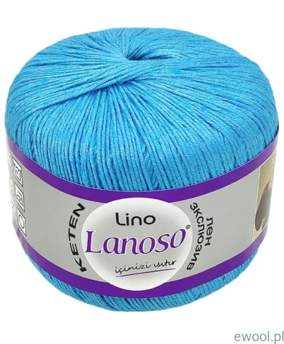 Włóczka Lino Lanoso kolor 916 turkusowy 50g/175m
