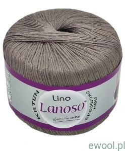Włóczka Lino Lanoso kolor 909 ciemny beż 50g/175m