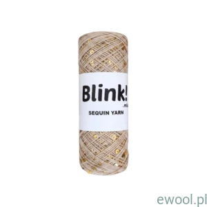 Włóczka cekinowa Blink! kolor BAJ050 beżowy 90g/300m