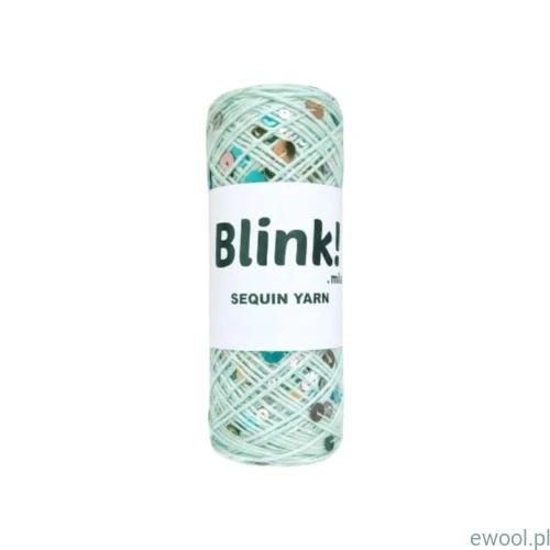 Włóczka cekinowa Blink! kolor BAJ137 miętowy 90g/300m