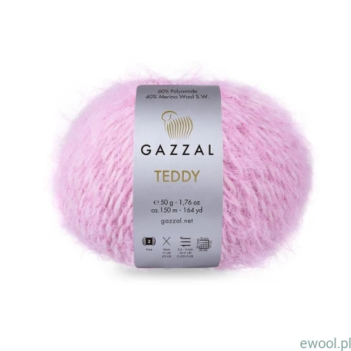 Włóczka Teddy Gazzal kolor 6547 różowy melanż