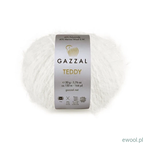 Włóczka Gazzal Teddy kolor 6530 ecru