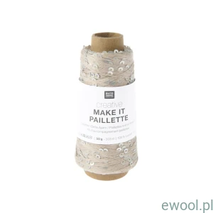 Włóczka Creative Make it Paillette Rico Design kolor 001 50g/305m