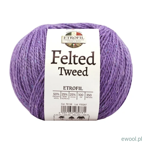 Włóczka Felted Tweed Etrofil kolor 76138 fioletowy 100g/350m