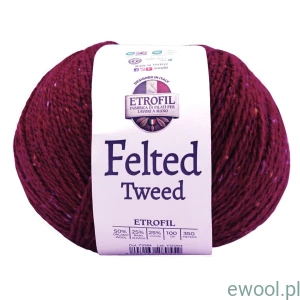 Włóczka Felted Tweed Etrofil kolor 73384 ciemny czerwony 100g/350m
