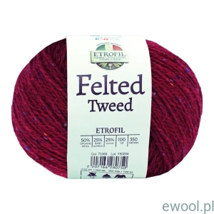 Włóczka Felted Tweed Etrofil kolor 73368  100g/350m czerwień granatu