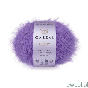 Włóczka Teddy Gazzal kolor 6550 fioletowy 50g/150m
