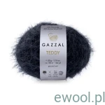 Włóczka Teddy Gazzal kolor 6531 czarny 50g/150m