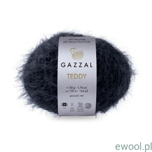 Włóczka Teddy Gazzal kolor 6531 czarny 50g/150m