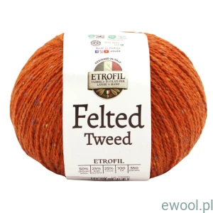 Włóczka Felted Tweed Etrofil kolor 72245 100g/350m palony bursztyn