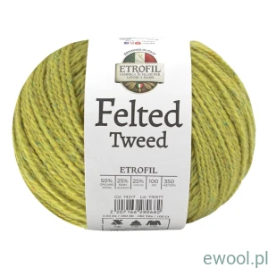 Włóczka Felted Tweed Etrofil kolor 74317 100g/350m zielone złoto