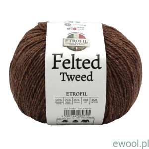 Włóczka Felted Tweed Etrofil kolor 77181 cynamonowy 100g/350m