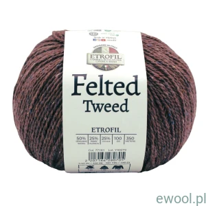 Włóczka Felted Tweed Etrofil kolor 77181 cynamonowy 100g/350m