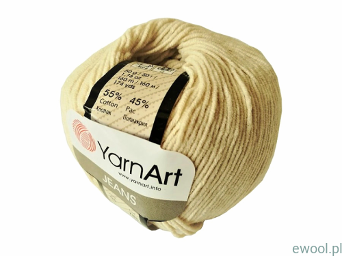 Włóczka - Jeans - YarnArt - kolor -  05 -  kolor - kremowy.jpg